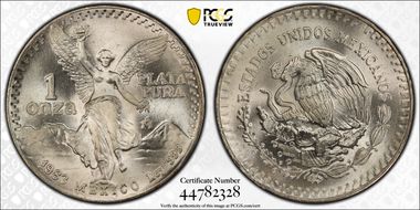 1983-Mo Onza Libertad Ag MS68