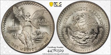 1983-Mo Onza Libertad Ag MS68