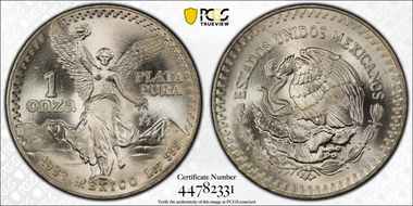 1983-Mo Onza Libertad Ag MS68