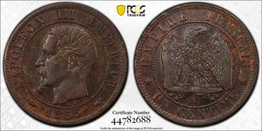 1855-A 1C Gad-86 F-102 Chien AU58BN