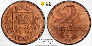 1922 2 San KM-2 MS64RB