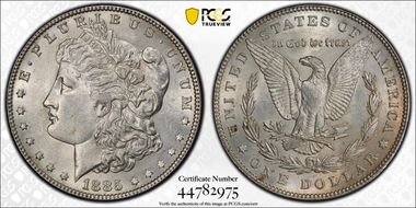 1885 $1 AU58