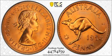 1958 Y. (p) 1D PR67RD