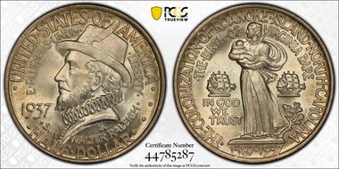 1937 50C Roanoke MS66