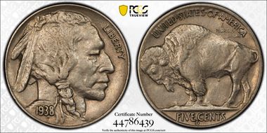 1938-D 5C Buffalo AU53
