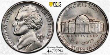 1939 5C Reverse of 1940 MS66FS