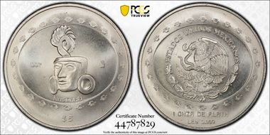 1997-Mo 5 Peso Mascara MS68