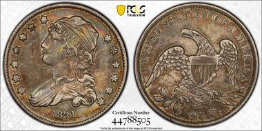 1831 25C Large Letters XF45