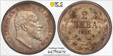 1910 2 Leva KM-29  Ag AU55