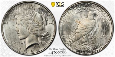 1922-D $1 MS65
