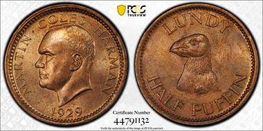 1929 1/2 Puf X#Tn1 MS65RB