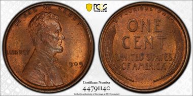 1909 1C Lincoln MS64RB