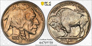 1938-D 5C Buffalo MS64