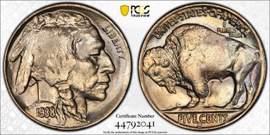 1938-D 5C Buffalo MS66