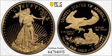 2021-W $5 Gold Eagle - Type 1 Designer Edition - First Strike PR70DCAM