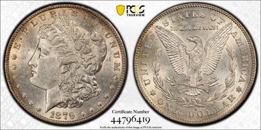 1879-S $1 VAM 9, Rev. of 1878 AU55