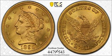 1898 $2.50 MS67+ 