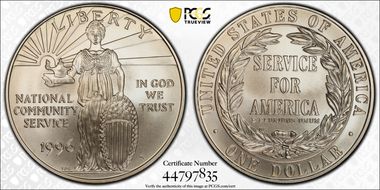 1996-S $1 Nat. Comm. Service MS69