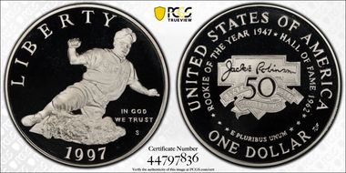 1997-S $1 Jackie Robinson PR69DCAM