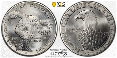 1983-S $1 Olympic MS69