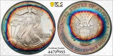 2002 $1 Silver Eagle MS68