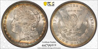 1878 7TF $1 Reverse of 1878 MS62