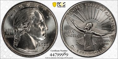 2022-P 25C Maya Angelou First Strike MS65