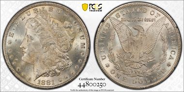 1881-CC $1 GSA Hoard MS62