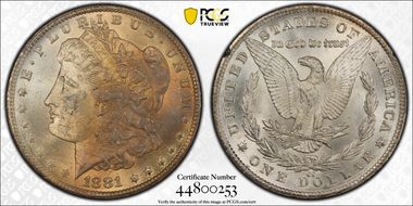 1881-CC $1 GSA Hoard MS62