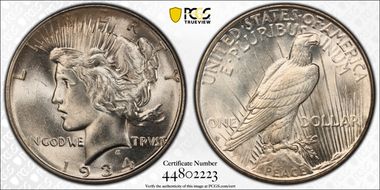 1934-D $1 MS65