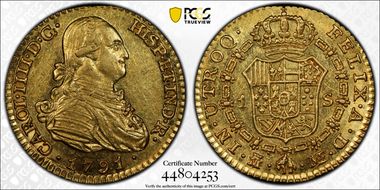 1791-M MF Escudo Calico-1108 AU58