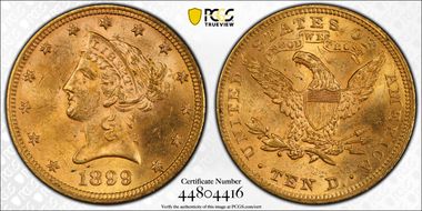 1899 $10 MS62