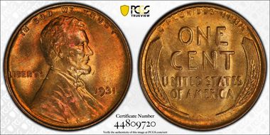 1931 1C MS66RD