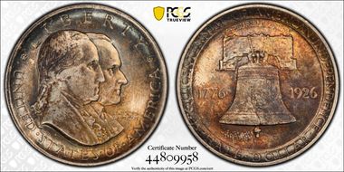 1926 50C Sesquicentennial AU55