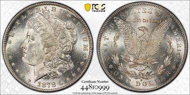 1878-S $1 VAM 19, Torn Bonnet MS63