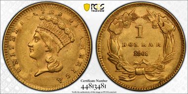 1861 G$1 AU58