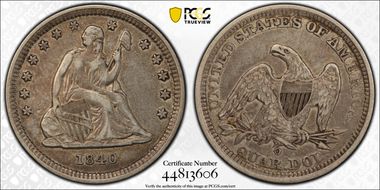 1840-O 25C Drapery XF40