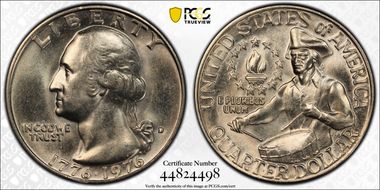 1976-D 25C Clad AU58