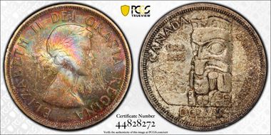 1958 S$1 British Columbia MS65