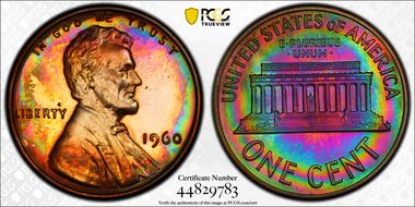 1960 1C Small Date PR65RB