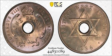 1936-KN 1D Edward VIII KM-16 MS65
