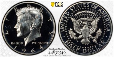 1964 50C Accented Hair PR67