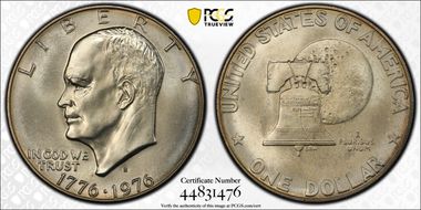 1976-S $1 Silver MS68