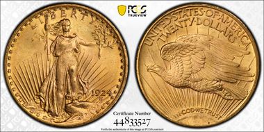 1924 $20 MS66