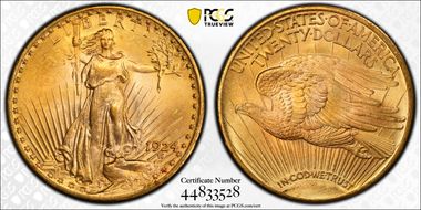 1924 $20 MS64+
