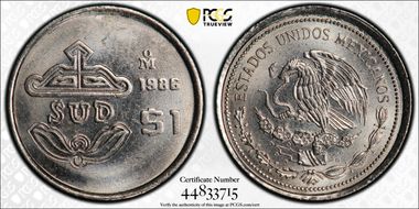 1986-Mo P Peso PL-63H Nickel SP66