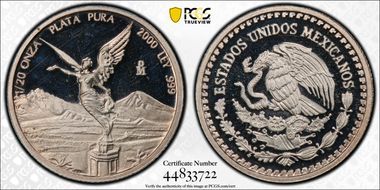 2000-Mo 1/20 oz Libertad Ag PR67DCAM
