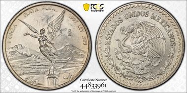 1997-Mo Onza Libertad Ag MS63
