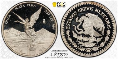 1997-Mo Onza Libertad Ag PR65DCAM