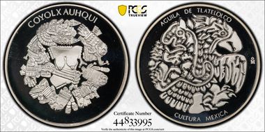 (2019)-Mo Medal Aguila de Tlatelolco Coyolxauhqui Ag PR68DCAM
